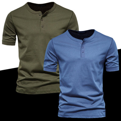 Playera Casual de Cuello Redondo para Hombre - Colores Sólidos - Image 14