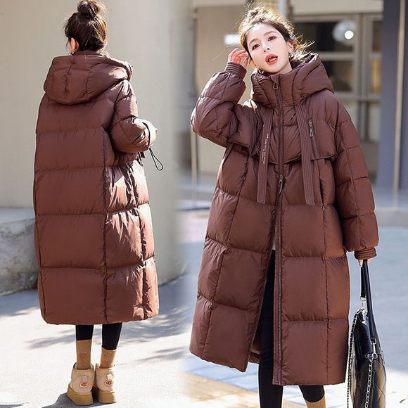 Abrigo Largo Acolchado Impermeable para Mujer - Protección Total en Invierno