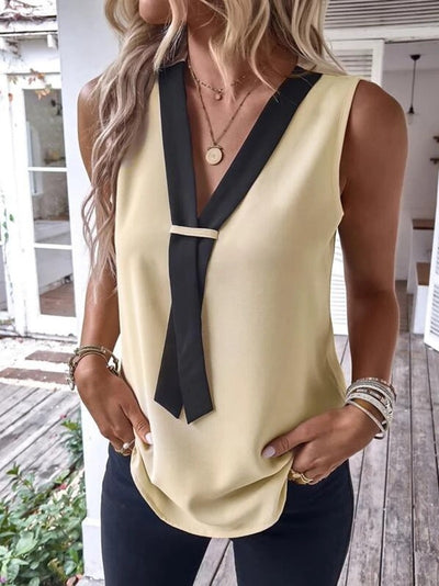 Blusa Casual Mujer con Contraste de Colores - Image 12