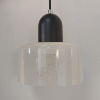 Lámpara Colgante de Cristal Arenado Estilo Retro Mid-Century - Image 8