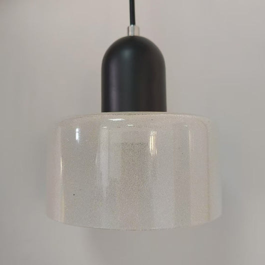 Lámpara Colgante de Cristal Arenado Estilo Retro Mid-Century - Image 8