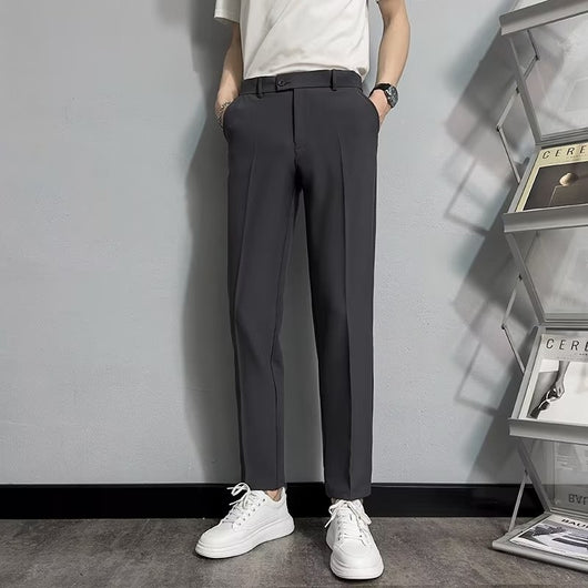 Pantalones Casuales Coreanos Rectos Antirruga de Corte Moderno - Image 14