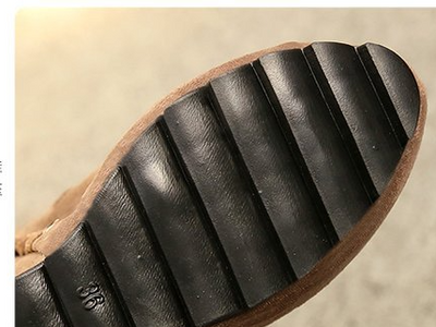 Botas Cortas de Cuña con Forro de Conejo Real para Mujer - Diseño Elevador - Image 18