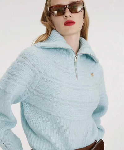 Suéter Deportivo con Cierre de Medio Zip para Mujer - Image 3