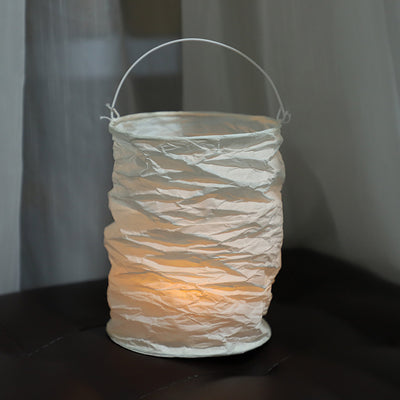 Linternas de Papel Decorativas Blancas con Luz LED de Escritorio - Image 2