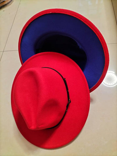 Sombrero Fedora Jazz con Combinación de Colores - Estilo Europeo y Americano - Image 13