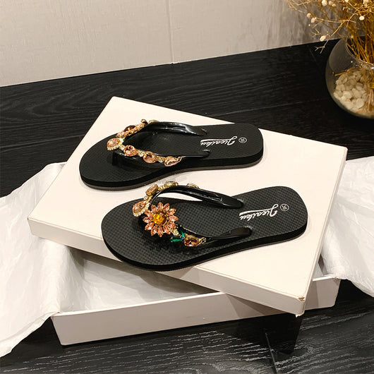 Sandalias de Playa Verano con Diamantes - Chanclas Elegantes de Alto Grado - Image 18