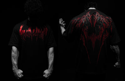 Playera Holgada de Algodón Talla Grande Estilo Oscuro - Image 16