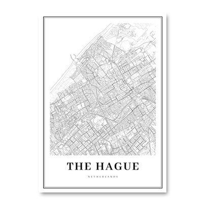 Póster Mapa Países Bajos Madera Pino Arte Decó - Image 20