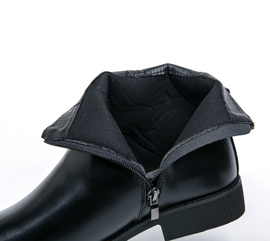 Botas Martin de Cuero Estilo Británico con Cierre Lateral para Hombre - Image 10