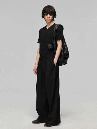 Pantalón Ancho Elegante con Cintura Elástica Ajustable y Encaje - Image 11