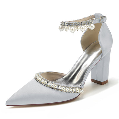 Zapatos de Tacón Cuadrado con Punta Afilada y Cristales Brillantes - Image 23