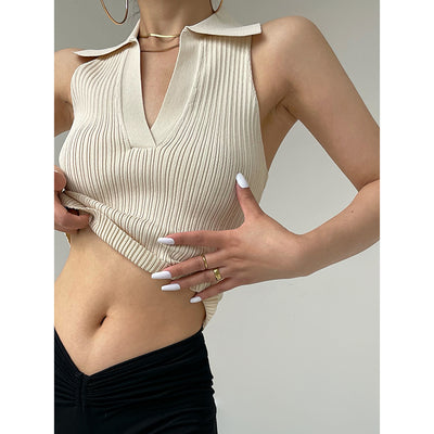 Top Crop Polo con Solapa para Mujer - Image 7