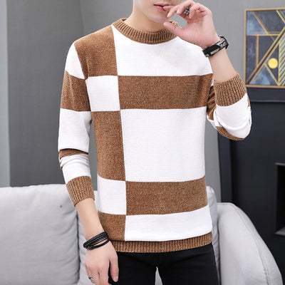 Suéter Hombre Cuello Redondo Estilo Coreano Slim Fit Abrigado - Image 4