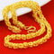 Mens Fashion Tecido Colar Pulseira Dourado Colar
