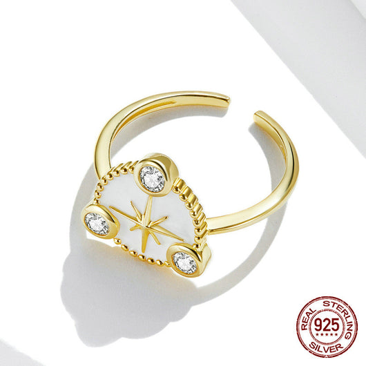 Anillo Estrella de Ocho Puntas Chapado en Oro Real - Diseño Personalidad - Image 10