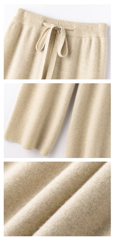 Pantalón Ancho de Lana Pura Cintura Media con Efecto Adelgazante - Image 17
