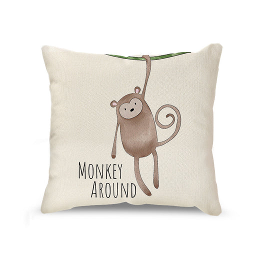 Funda de Almohada Decorativa Leoncito Adorable - Estilo Nórdico en Lino - Image 15