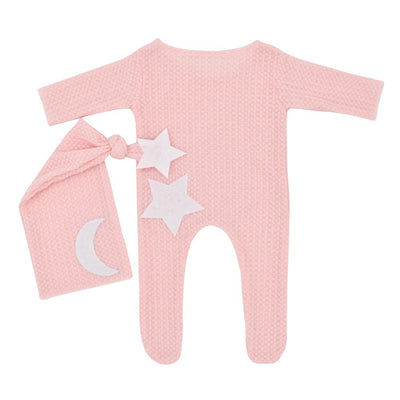Mameluco Tejido para Recién Nacido con Diseño de Estrellas y Luna - Image 6