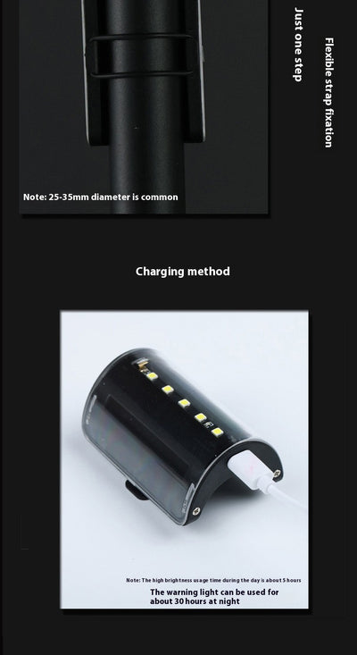Luz de Advertencia Inteligente para Bicicleta con Sensor Táctil - Image 11