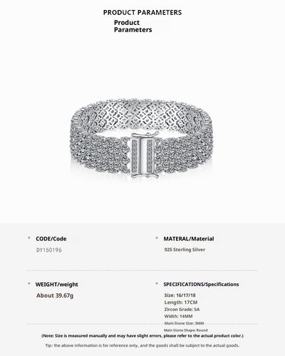 Pulsera de Plata Esterlina S925 con Circones Engarzados para Mujer - Image 6