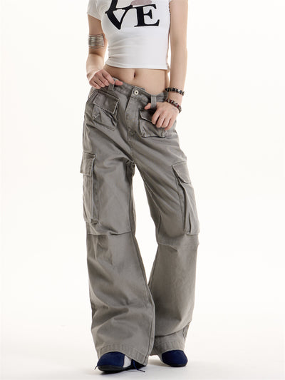 Pantalones Cargo Retro Hot Girl Multi-bolsillos - Image 8