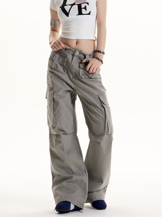 Pantalones Cargo Retro Hot Girl Multi-bolsillos - Image 8