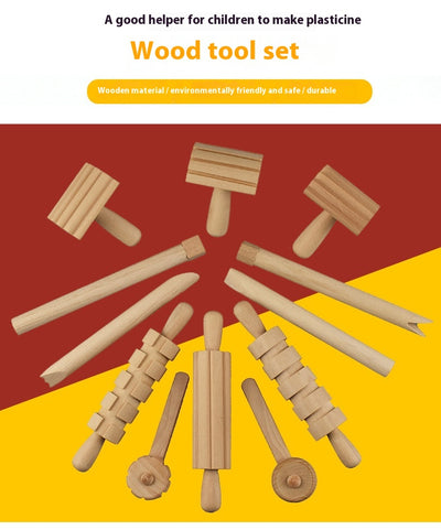 Kit de Arcilla Modelable con 12 Herramientas de Madera para Cerámica y Manualidades - Image 8