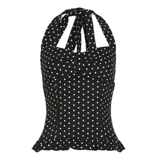 Top Halter Lunares Ajustado - Camiseta Tubo Elegante - Image 6