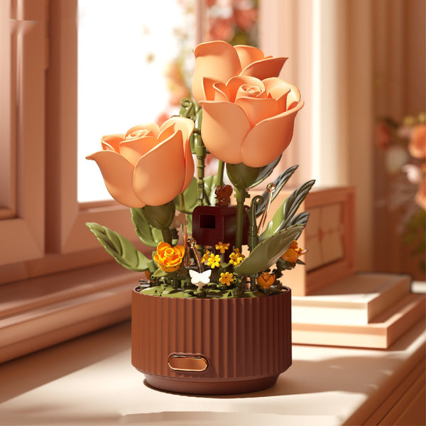 Bloques de Flores Preservadas con Movimiento - Regalo Perfecto para Enamorados