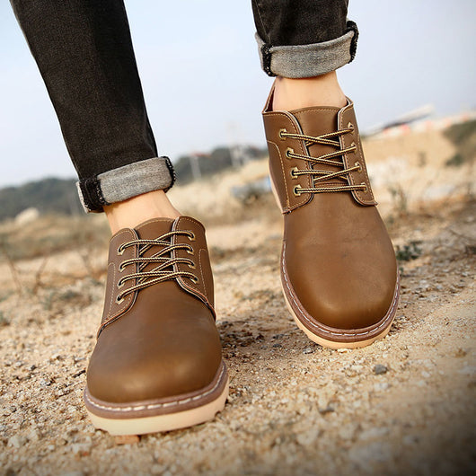 Botas de Cuero British Caña Media para Hombre - Estilo Tide - Image 6