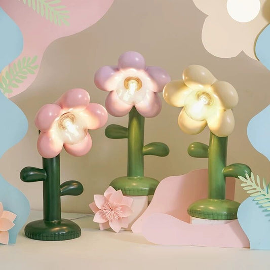 Lámpara de Mesa Floral Personalizada con Diseño Moderno