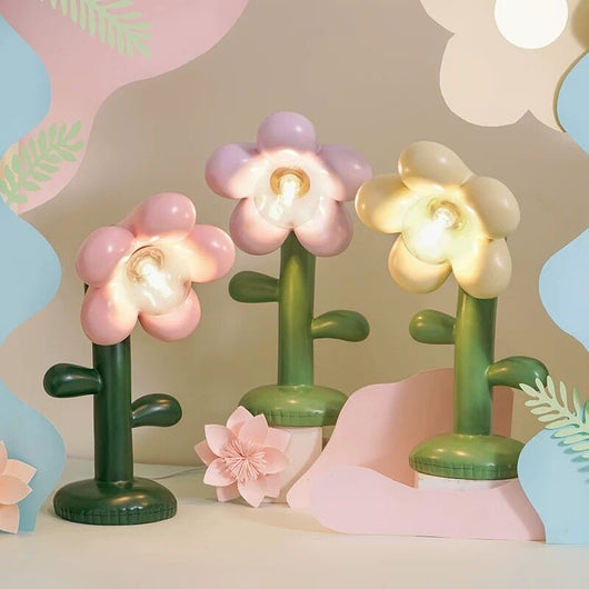 Lámpara de Mesa Floral Personalizada con Diseño Moderno