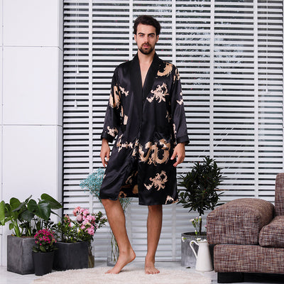 Bata Larga de Manga Larga para Hombre - Image 9