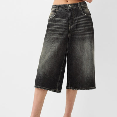 Pantalón Cropped Denim Cintura Baja Holgado - Image 8