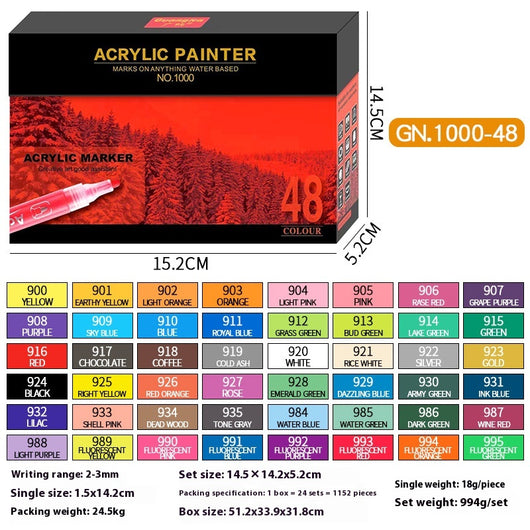 Set de 48 Marcadores Acuarela para Cerámica y Graffiti DIY - Image 13