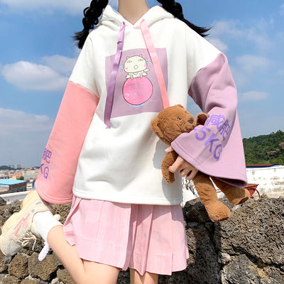 Sudadera Gato Lindo para Niña - Hoodie Grueso con Forro Polar Otoño Invierno - Image 3
