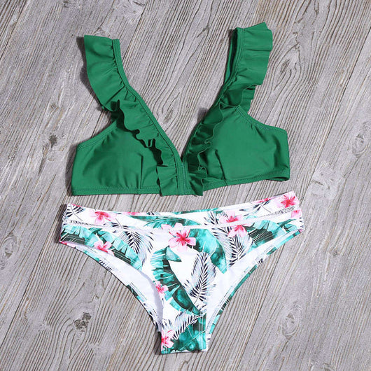 Bikini Fruncido con Corte Asimétrico - Image 12