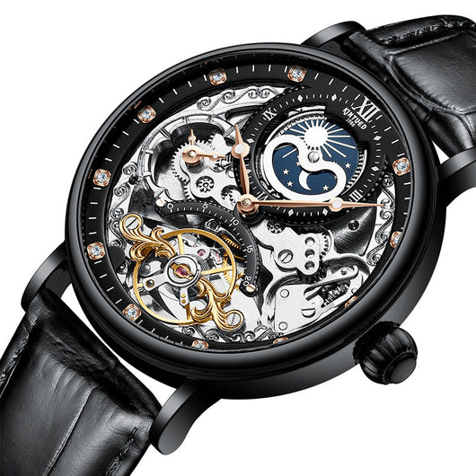 Reloj Mecánico Empresarial Impermeable Dual para Hombre - Image 9