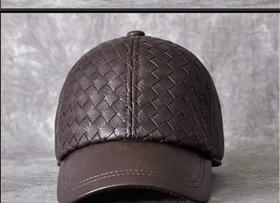 Gorra de Beisbol Invierno Cuero Genuino Piel de Cabra para Hombre - Image 20