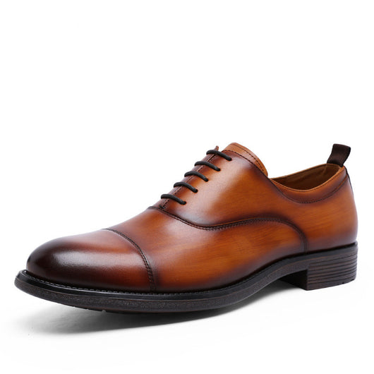 Zapatos de Hombre con Caña de Cuero Genuino Degradado y Cierre de Cordones - Image 3