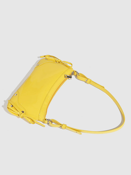 Bolso Bandolera Cuadrado Pequeño con Doble Moño - Diseño Minimalista Liso - Image 47