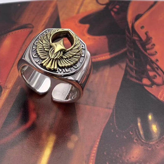Anillo de Plata Esterlina Diseño Retro para Hombre - Image 4