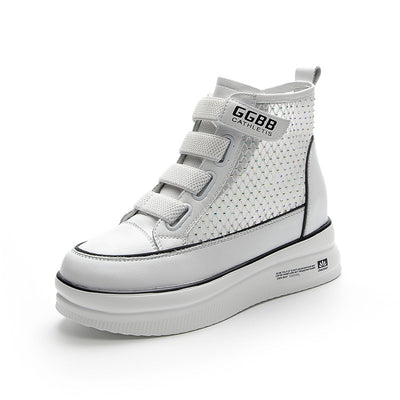Zapatos de Cuero Transpirables con Plataforma Elevada para Mujer - Image 4