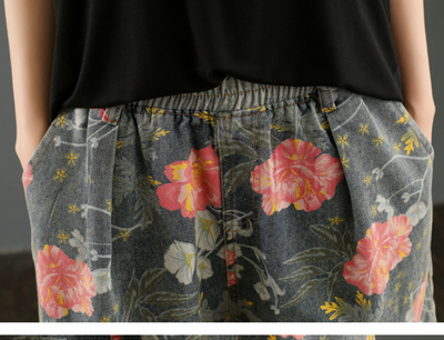 Pantalones Vaqueros Estampados Anchos de Tiro Alto para Mujer - Colección Verano - Image 9