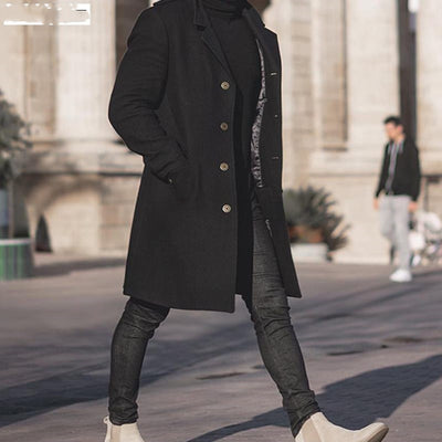 Abrigo Largo de Lana para Hombre - Elegancia y Calidez en Invierno - Image 7