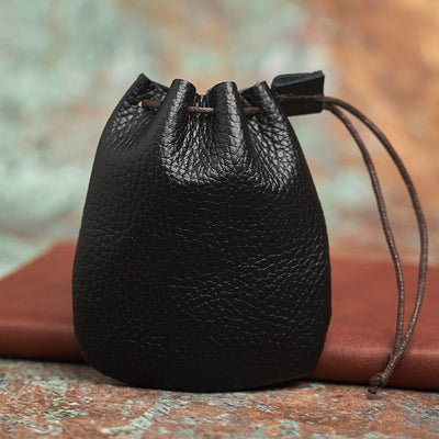 Bolsa de Almacenamiento en Cuero Genuino con Cordón Ajustable - Image 2