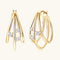 2023 Elegant Girl Diamond Earrings Fashion All-match Ear Rings Dorado