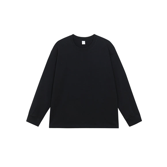 Camiseta Manga Larga Básica de Algodón Puro para Hombre