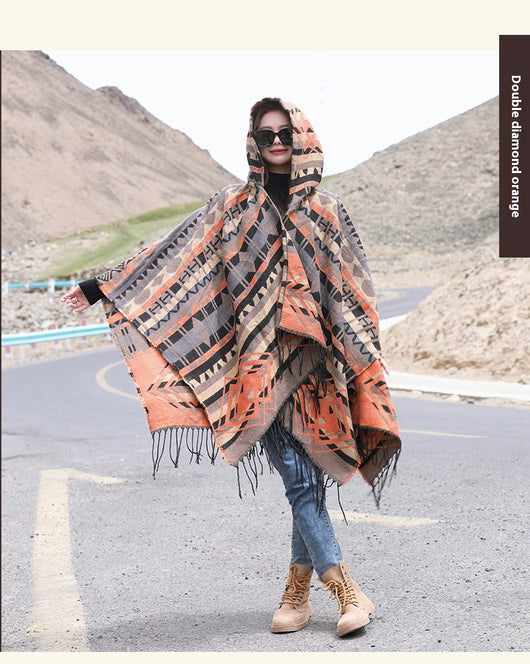 Chal Étnico Dali Grueso y Cálido - Bufanda de Lana para el Invierno - Image 33
